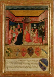El Papa Pío II ordenando al cardenal Francesco Piccolomini Todeschi, 1460